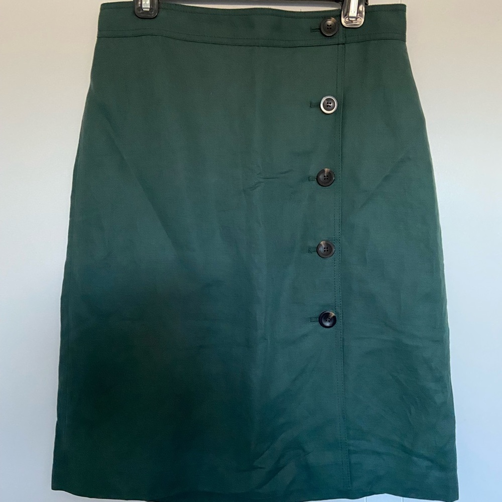 Ann Taylor Green Midi Skirt